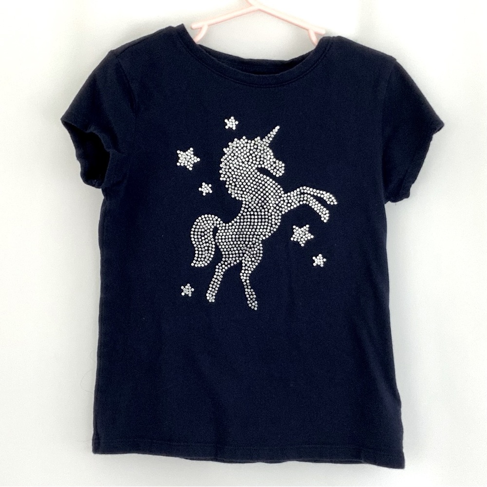 Girl’s Gap Blue Unicorn Tee Size S